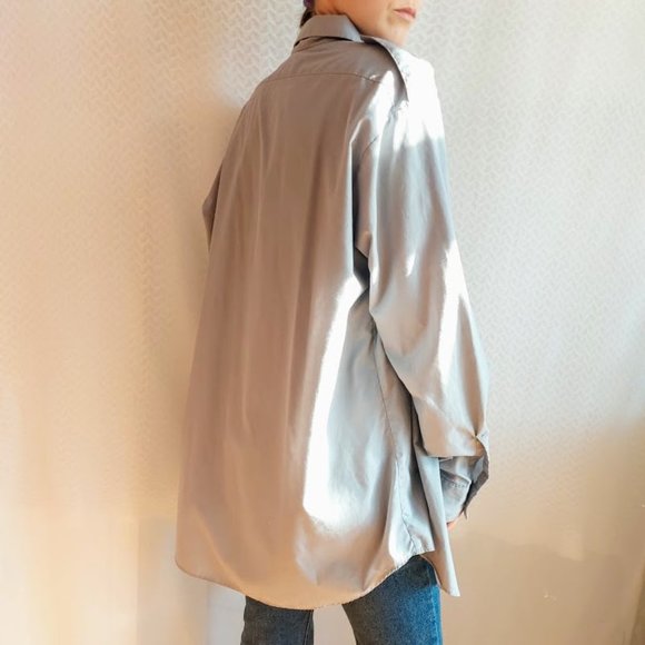 Gray industrial long sleeve shirt - Picture 8 of 12